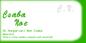 csaba noe business card